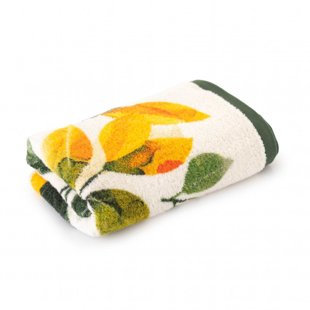 Prosop artistic, FRUNZĂ DE LĂMÂIE, 100% Bumbac Organic, 650g