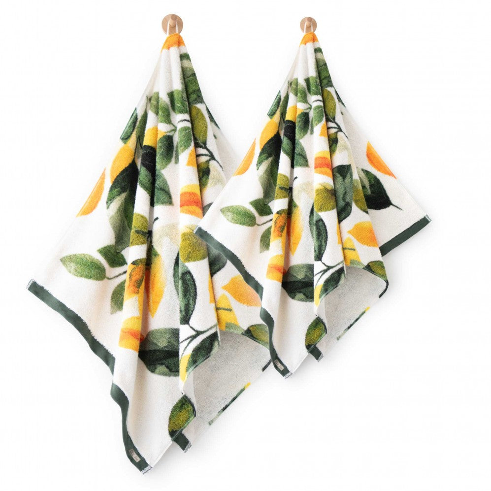 Prosop artistic, FRUNZĂ DE LĂMÂIE, 100% Bumbac Organic, 650g