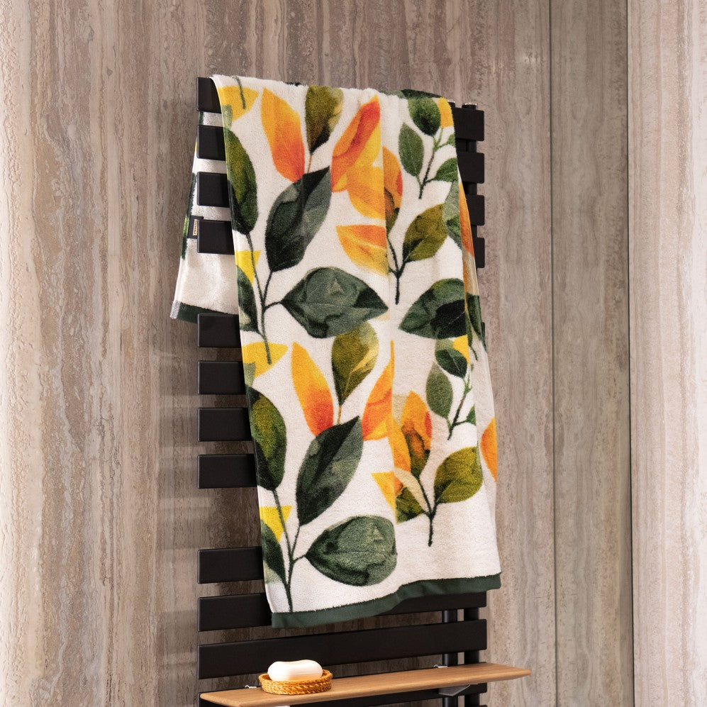 Prosop artistic, FRUNZĂ DE LĂMÂIE, 100% Bumbac Organic, 650g