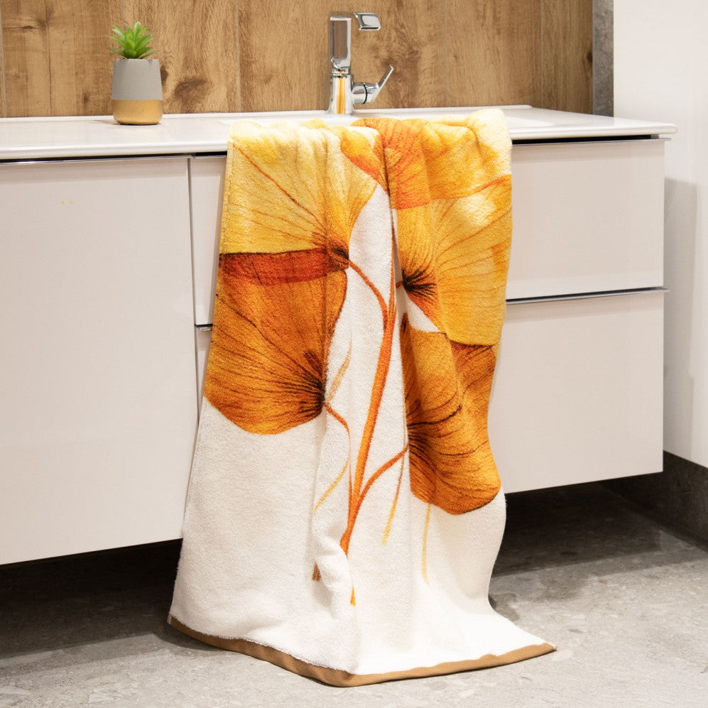 Prosop artistic, FRUNZĂ DE AUR, 100% Bumbac Organic, 650g