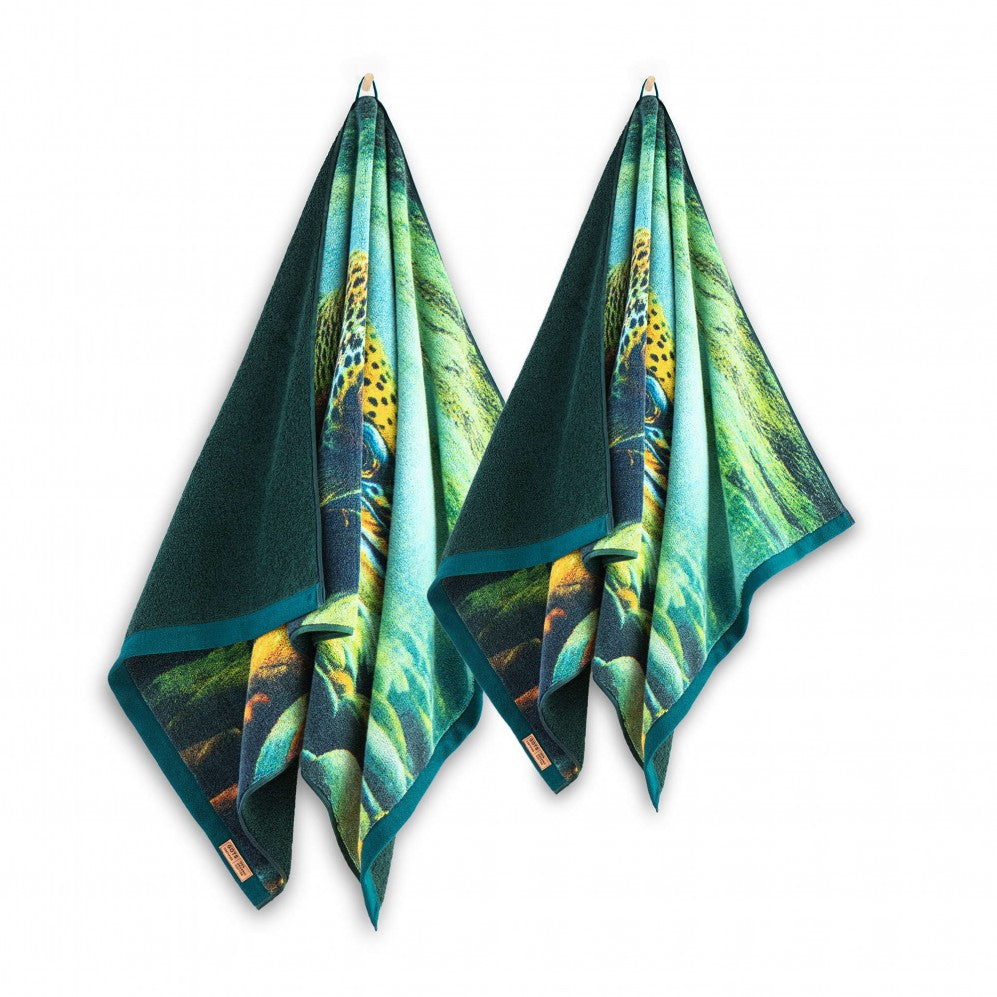 Prosop artistic, Pastrav, 100% Bumbac Organic, 600g