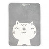 Pătură pentru copii Cat Gri din bumbac 150x200 430GSM