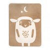 Pătură pentru copii Sheep Bej din bumbac 75x100 430GSM