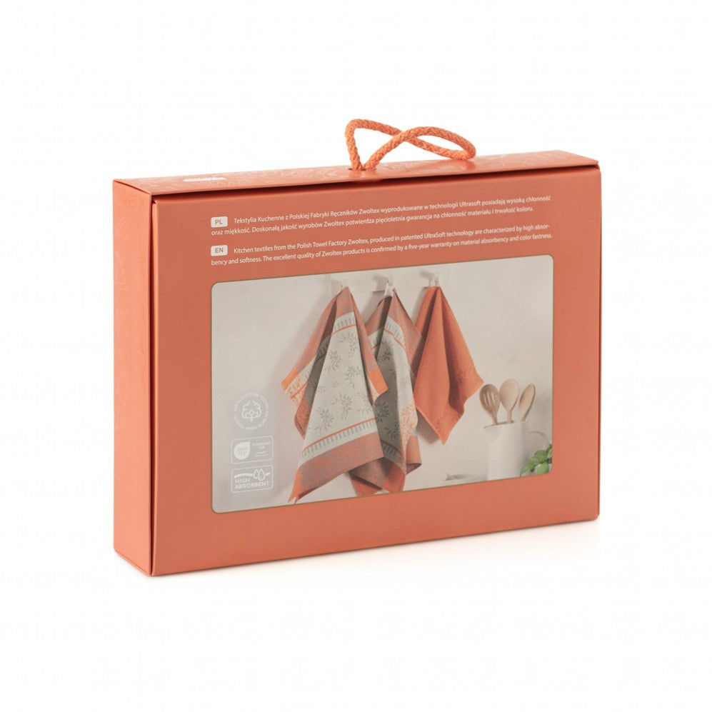 Set de bucătărie ROWN ASH portocaliu 50x70 30x50 200g