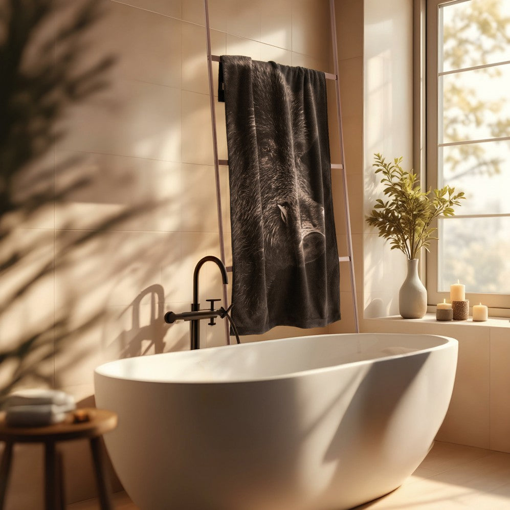 Prosop artistic, Porc Mistreț, 100% Bumbac Organic, 600g