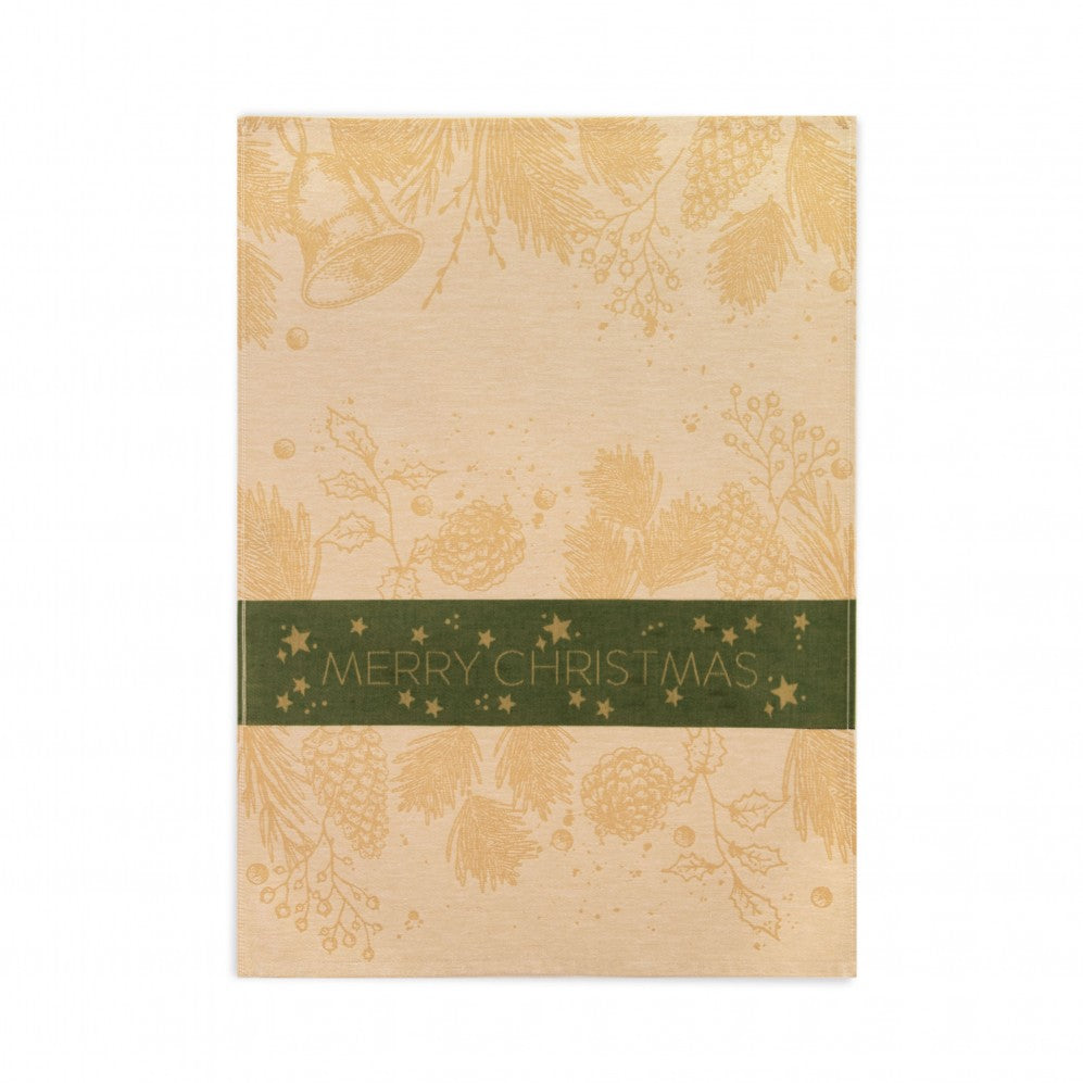 Prosop de bucătărie, CHRISTMAS Verde, Bumbac Clasic, 200g
