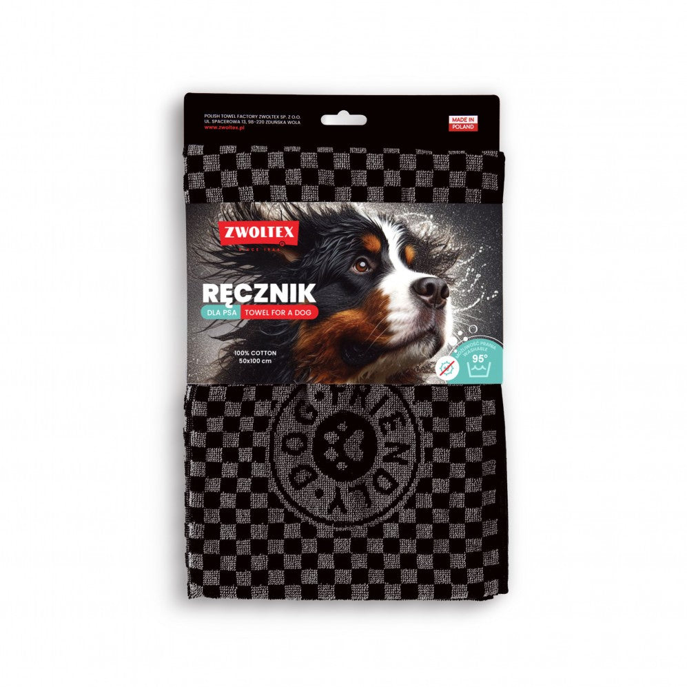 Prosop Good Dog Negru 50x100, Bumbac Egiptean, 400GSM