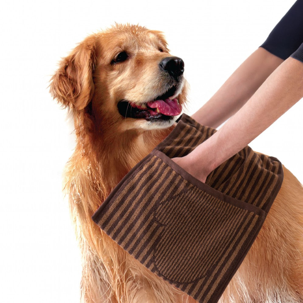 Prosop Happy Doggy Maro 30x80, Bumbac Egiptean, 400g