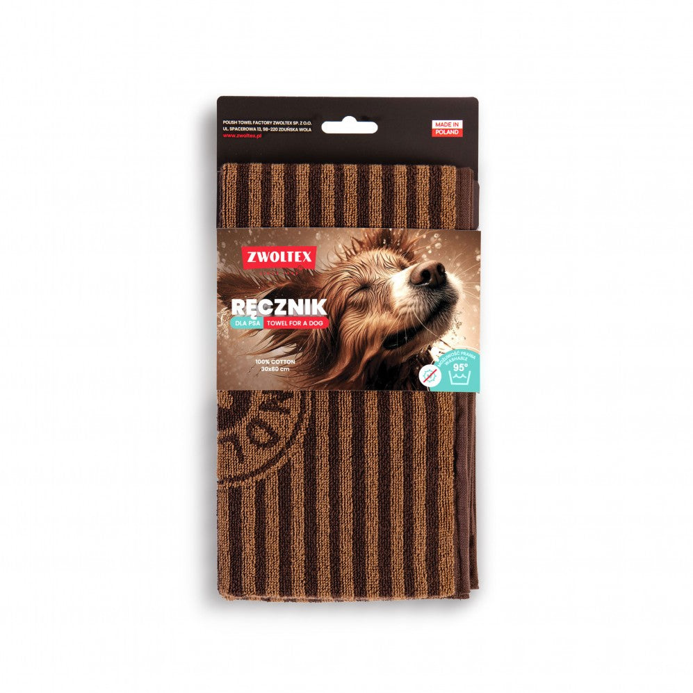 Prosop Happy Doggy Maro 30x80, Bumbac Egiptean, 400g