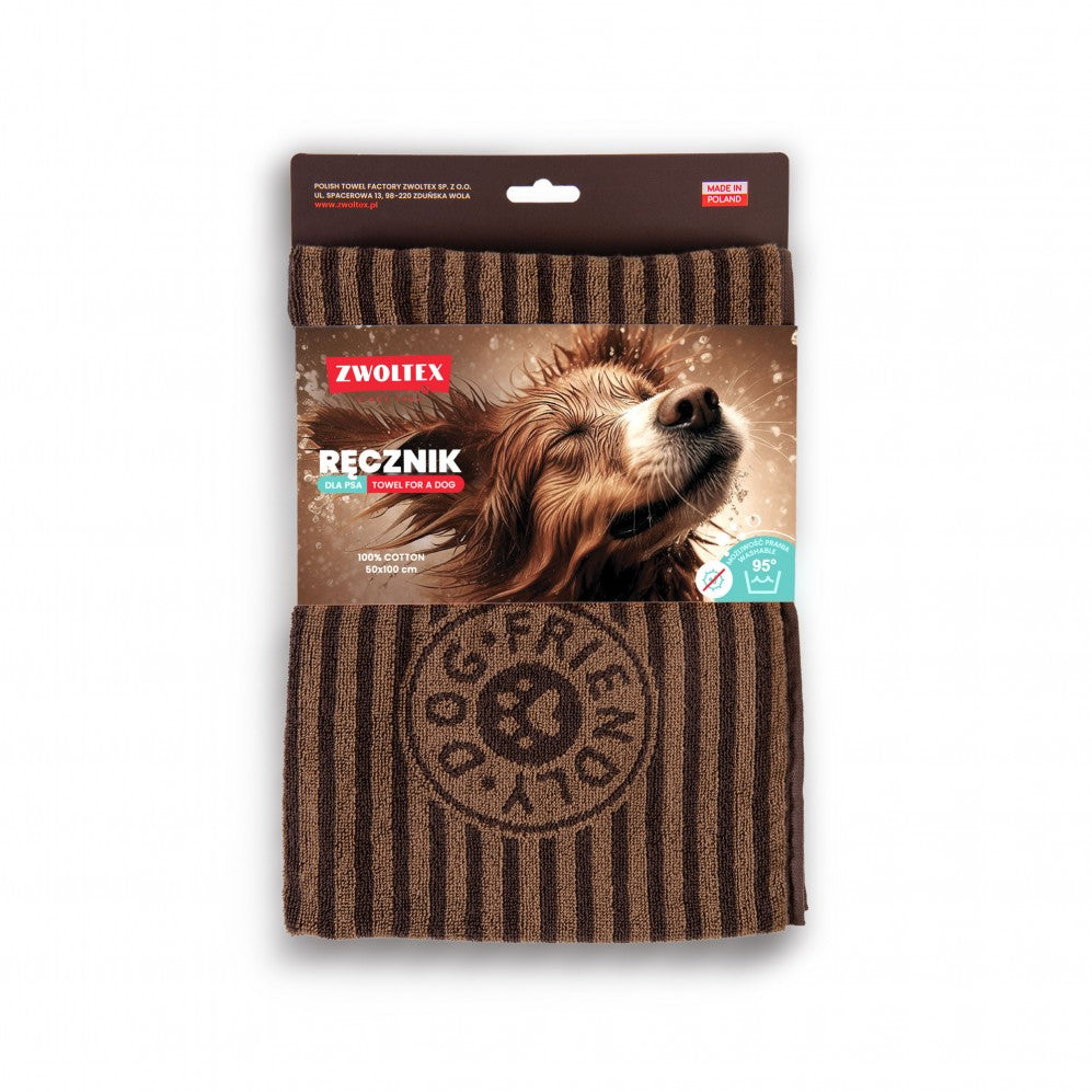 Prosop Happy Doggy Maro 50x100, Bumbac Egiptean, 400g