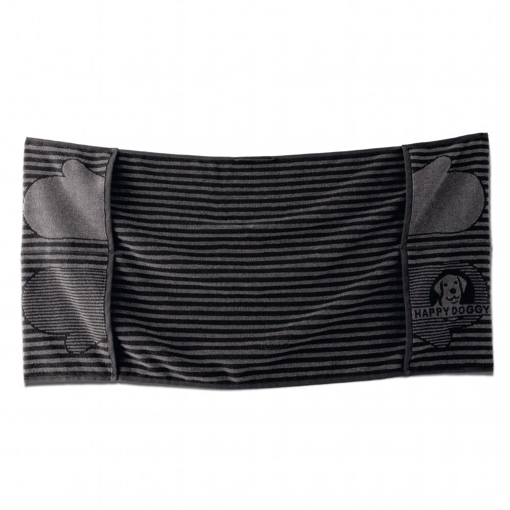 Prosop Happy Doggy Negru 50x100, Bumbac Egiptean, 400g
