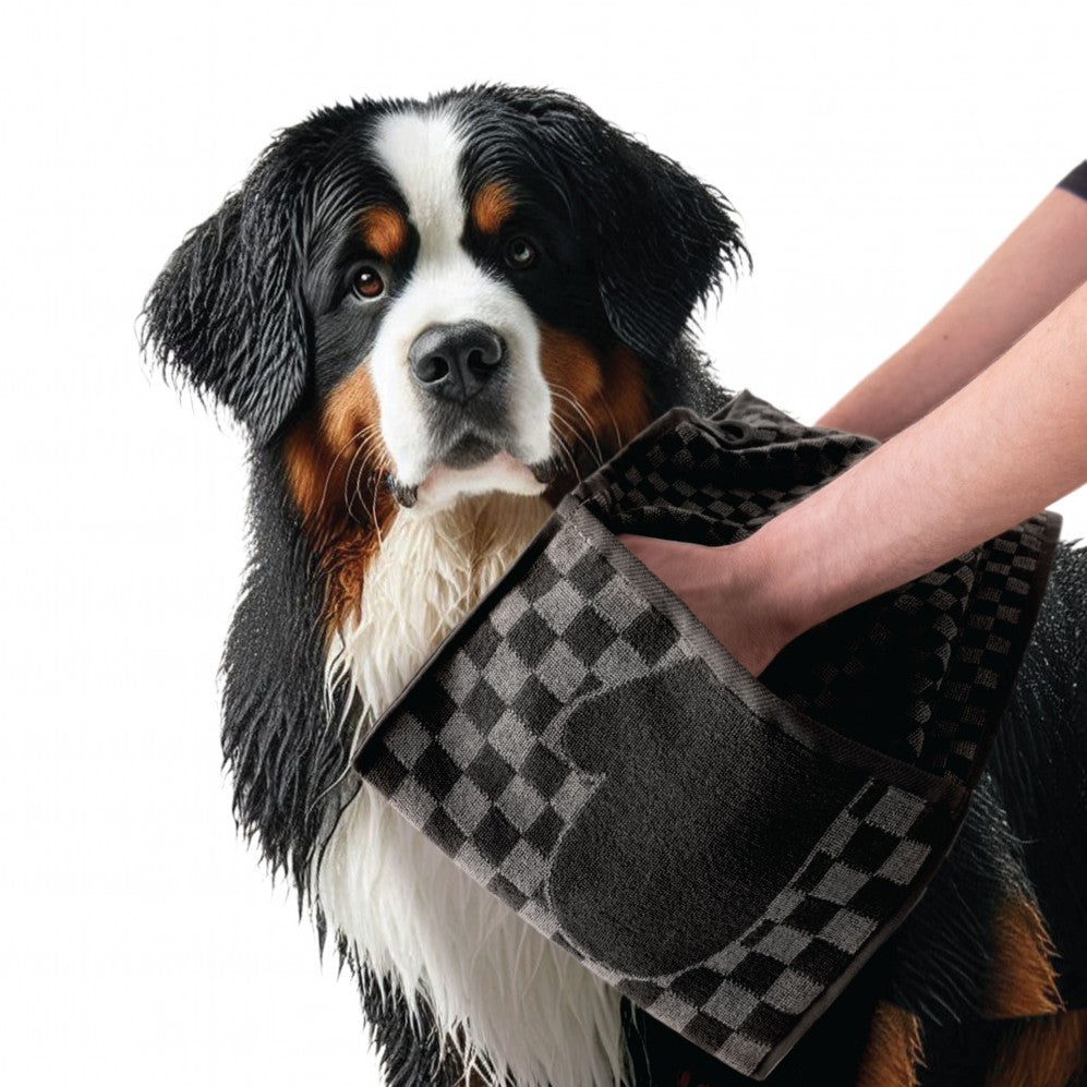 Prosop Good Dog Negru 30x80, Bumbac Egiptean, 400GSM