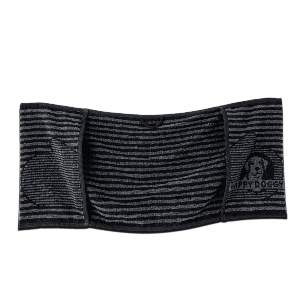 Prosop Happy Doggy Negru 30x80, Bumbac Egiptean, 400g