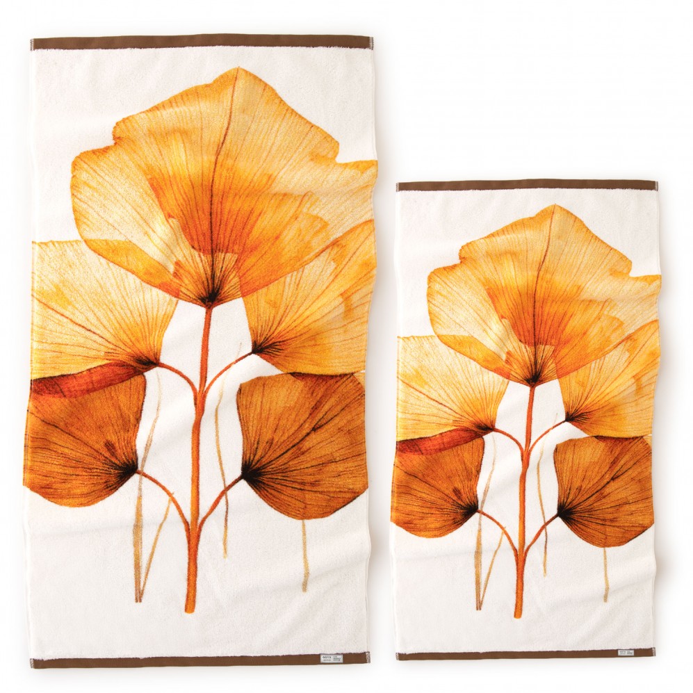 Prosop artistic, FRUNZĂ DE AUR, 100% Bumbac Organic, 650g