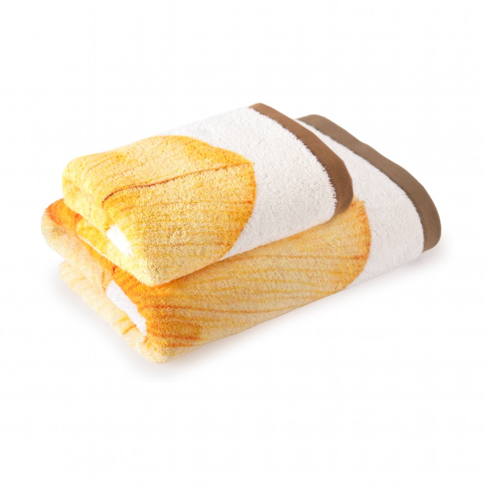 Prosop artistic, FRUNZĂ DE AUR, 100% Bumbac Organic, 650g