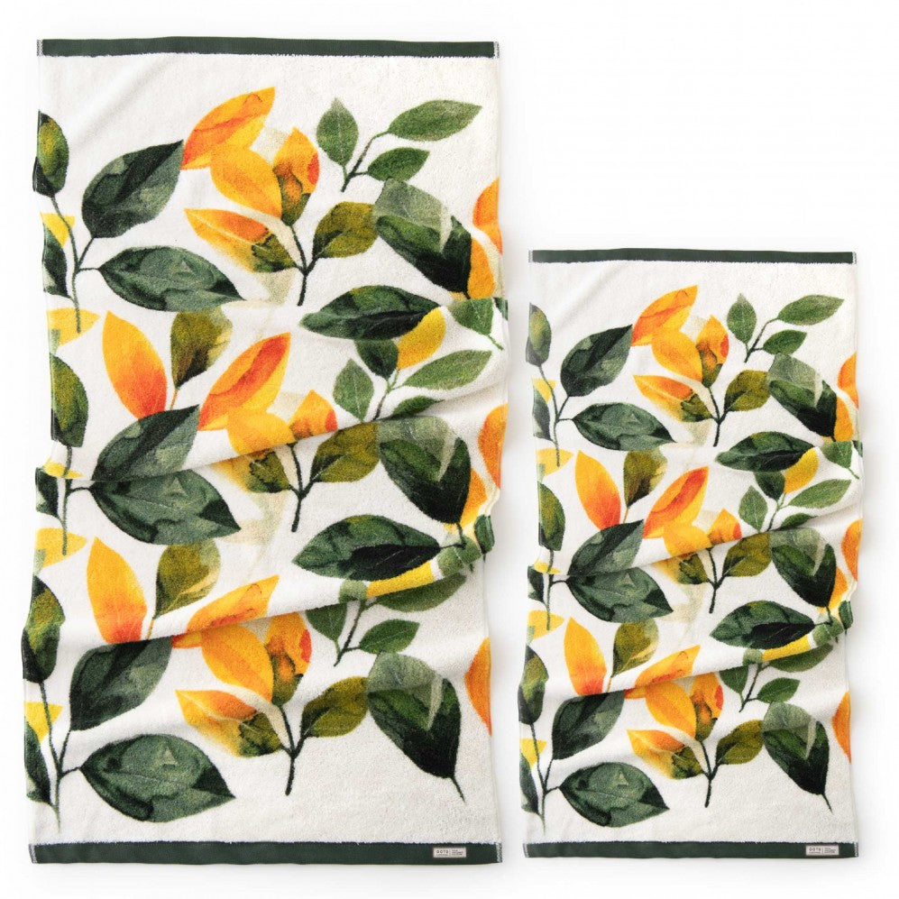 Prosop artistic, FRUNZĂ DE LĂMÂIE, 100% Bumbac Organic, 650g