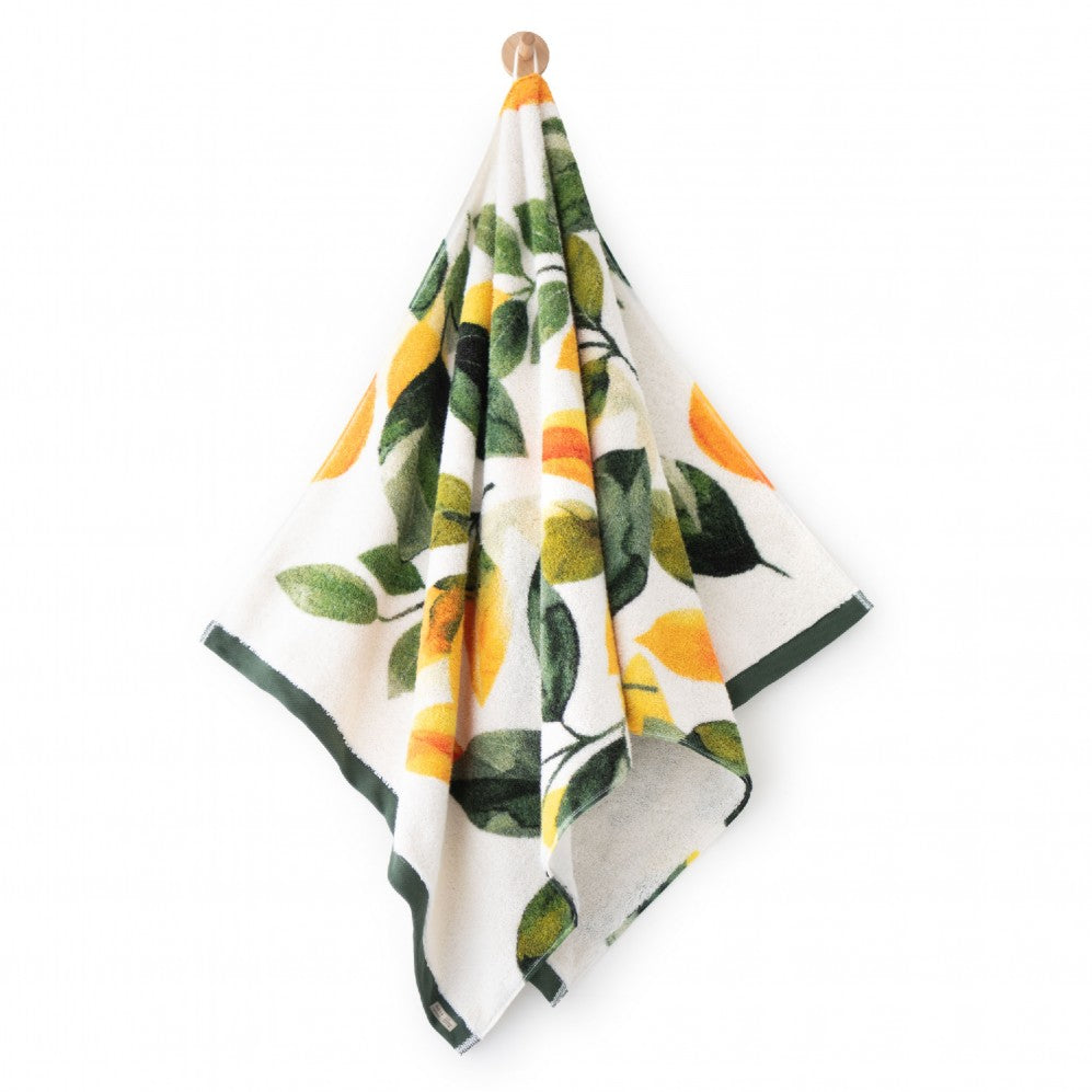 Prosop artistic, FRUNZĂ DE LĂMÂIE, 100% Bumbac Organic, 650g