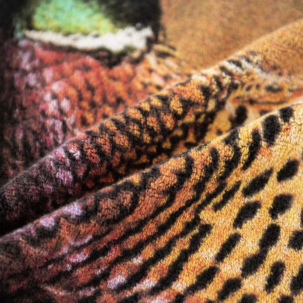 Prosop artistic, Fazan, 100% Bumbac Organic, 600g