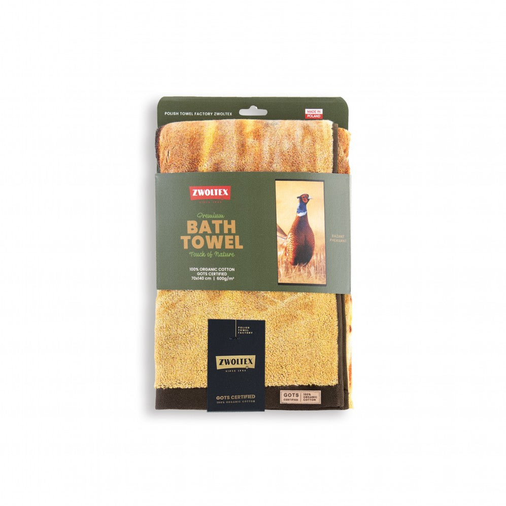 Prosop artistic, Fazan, 100% Bumbac Organic, 600g