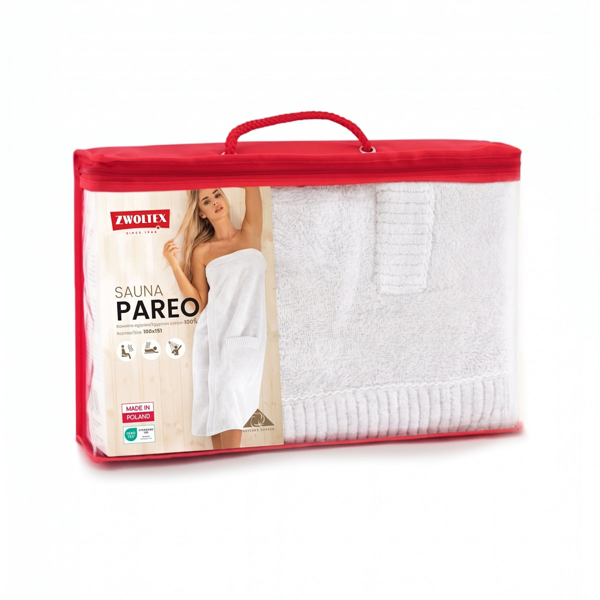Pareo SAUNA Alb 90x140 400GSM Prosop Sauna