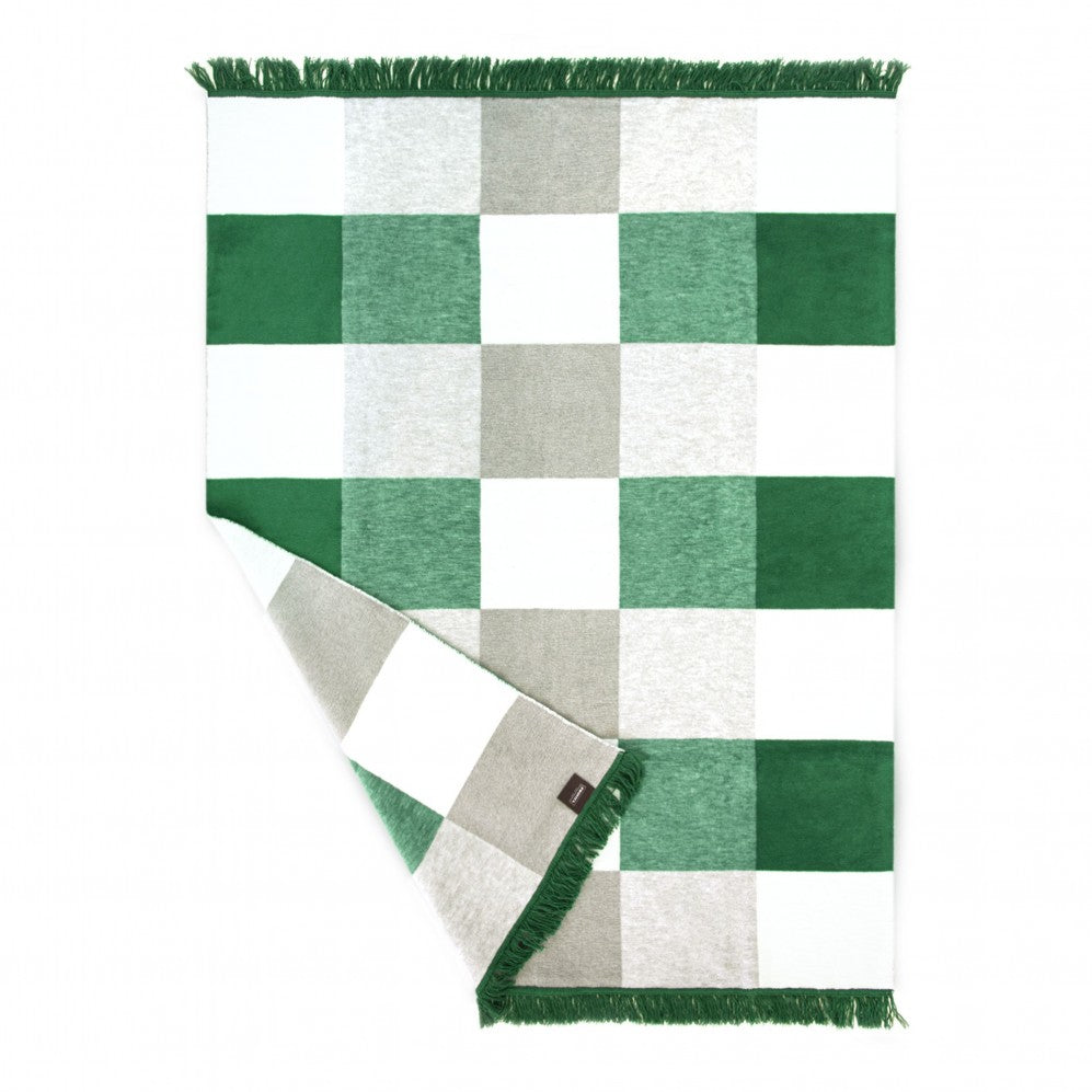 Pătură RUBIK Verde din bumbac 150x200 430GSM