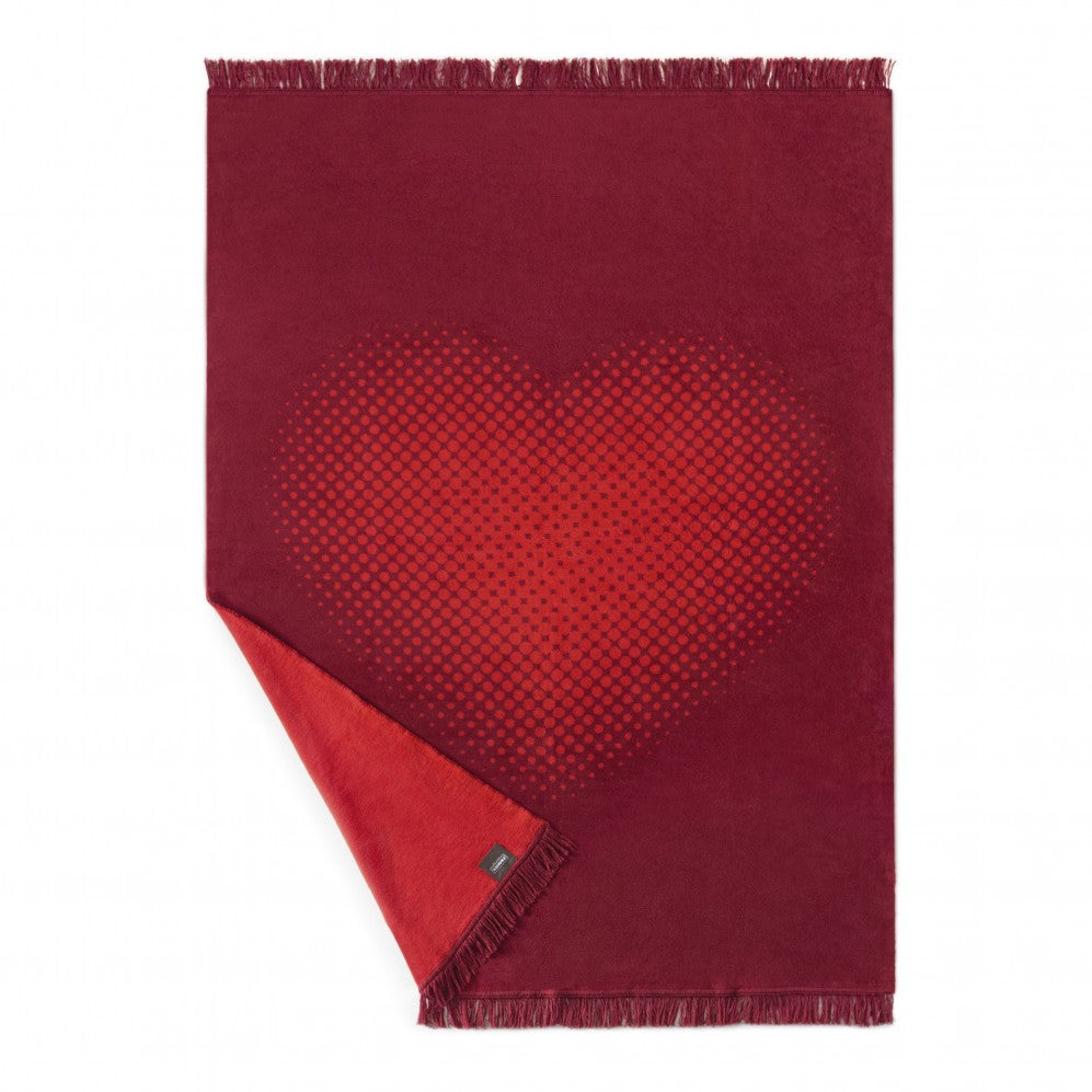 Pătură VALENTINES Roșie din bumbac 150x200 430GSM 150x200