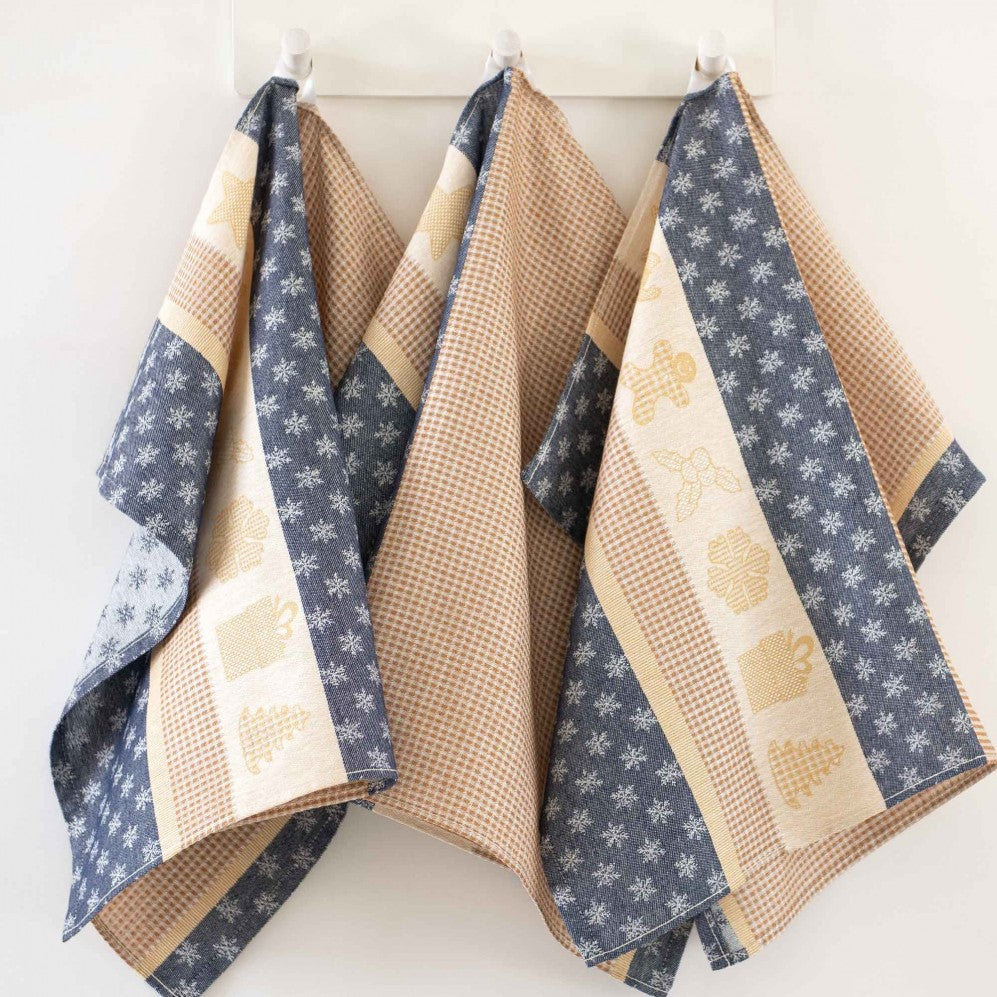 Set de bucătărie Gingerbread albastru marin 50x70 200g