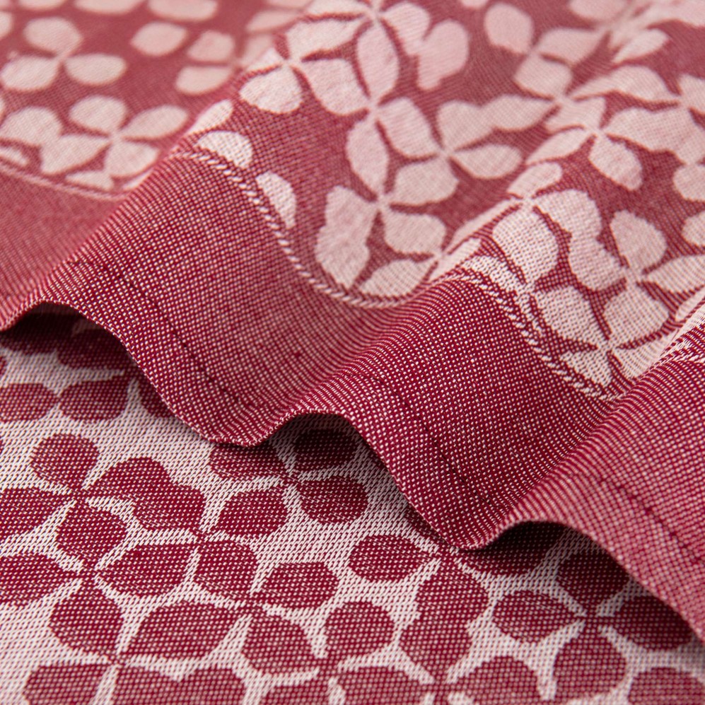 Set de bucătărie Flores HT+ Vișiniu 50x70 200/360GSM