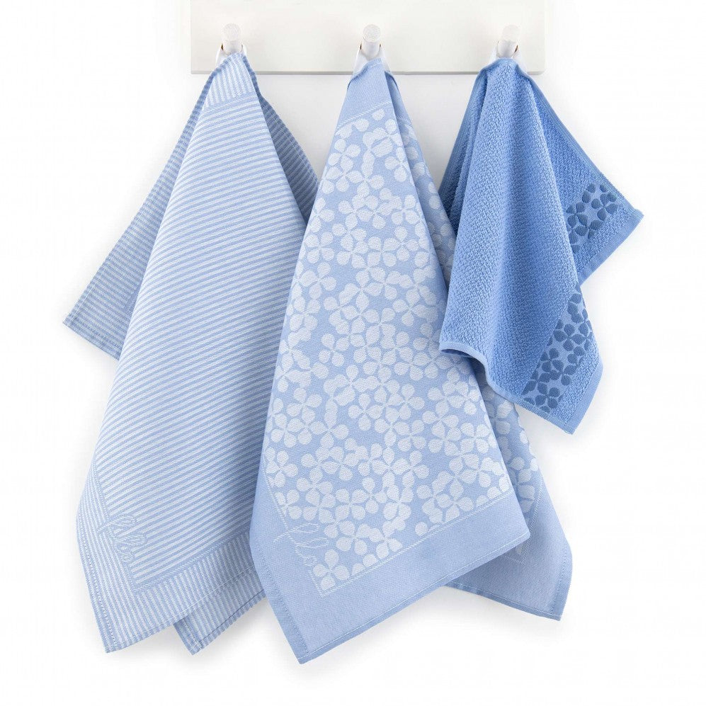 Set de bucătărie Flores HT+ Albastru 50x70 200/360g Seturi Cadou