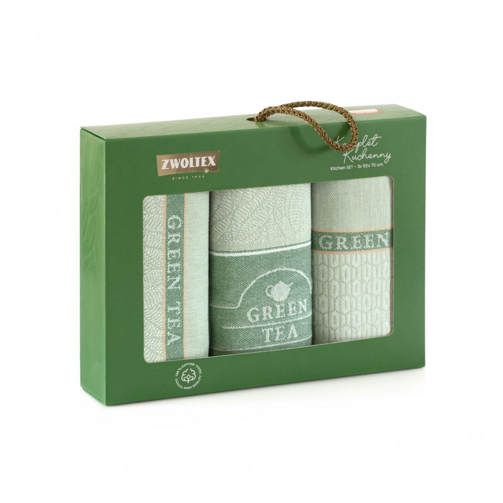 Set de bucătărie GREEN TEA verde 50x70 200GSM