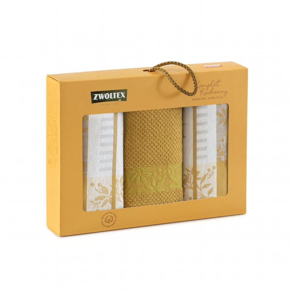 Set de bucătărie ROWN ASH galben 50x70 30x50 200/360GSM