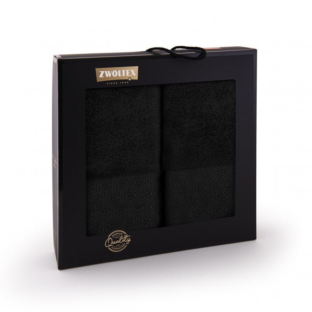 Set prosoape Artdeco Negru 50x90+70x140 450GSM