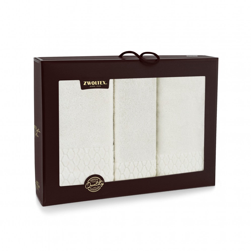 Set prosoape Carlo AB crem 30x50 50x100 70x140 500g Seturi Cadou