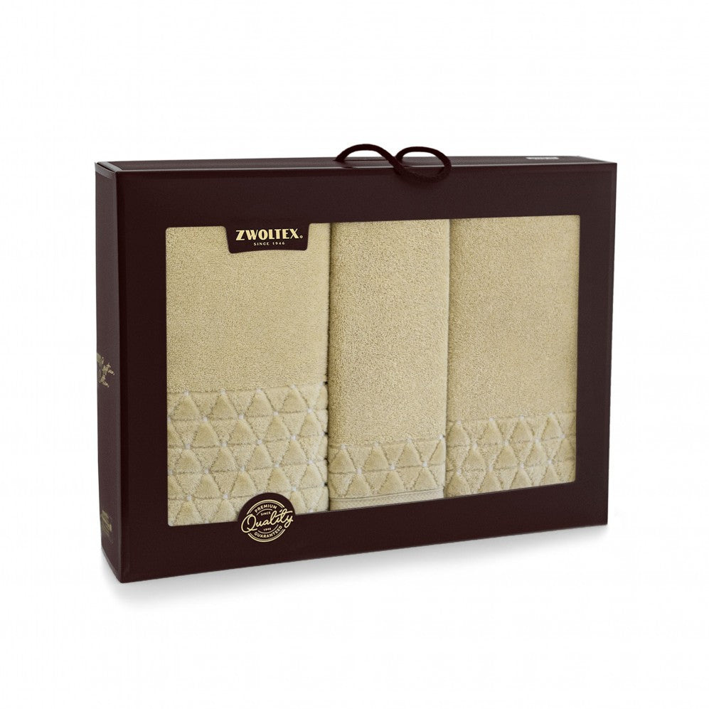 Set prosoape OSCAR AB bej deschis 30x50 50x100 70x140 500g