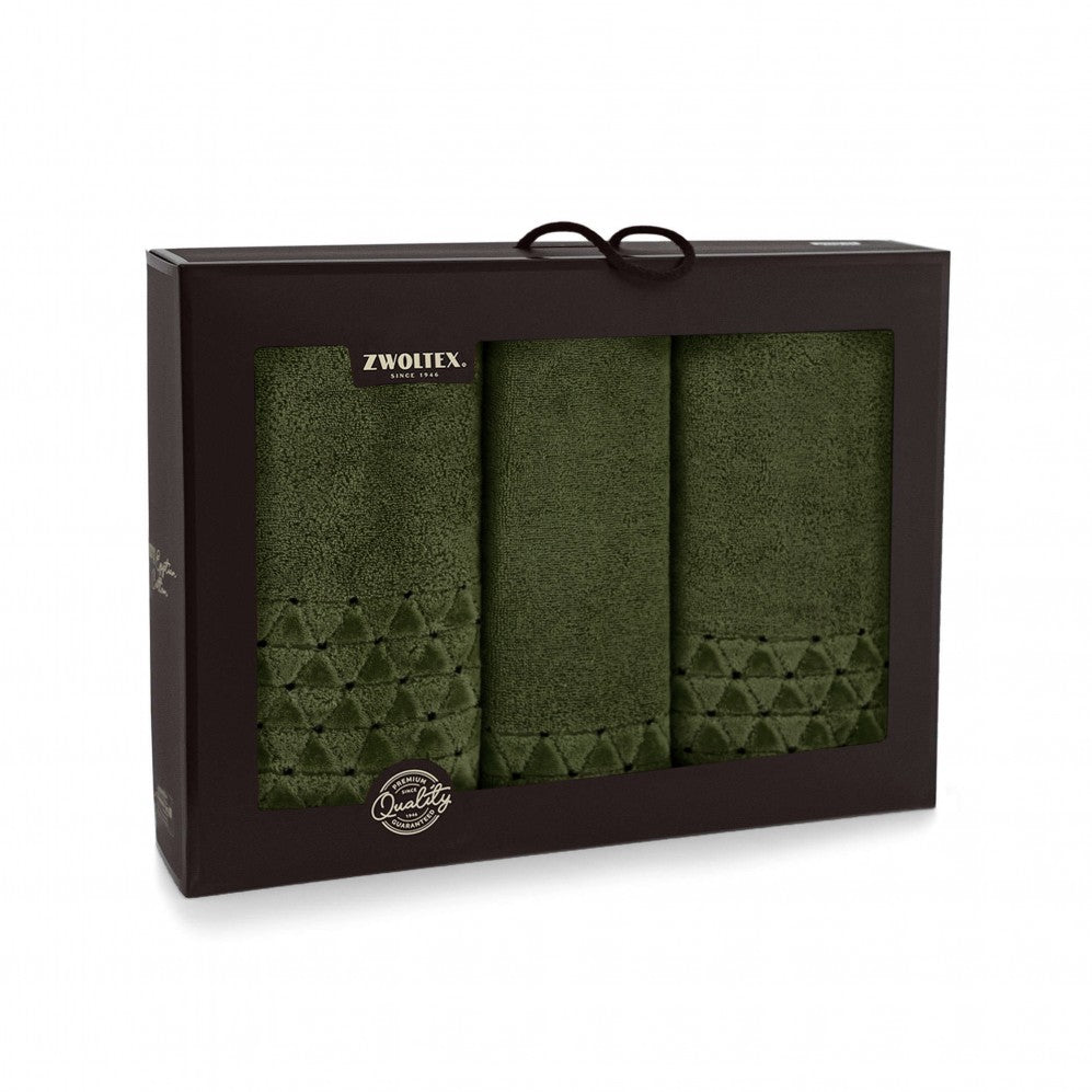 Set prosoape OSCAR AB Verde 30x50 50x100 70x140 500g Seturi Cadou