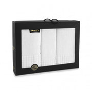 Set prosoape PAULO AB Alb 30x50 50x100 70x140 500GSM Seturi Cadou
