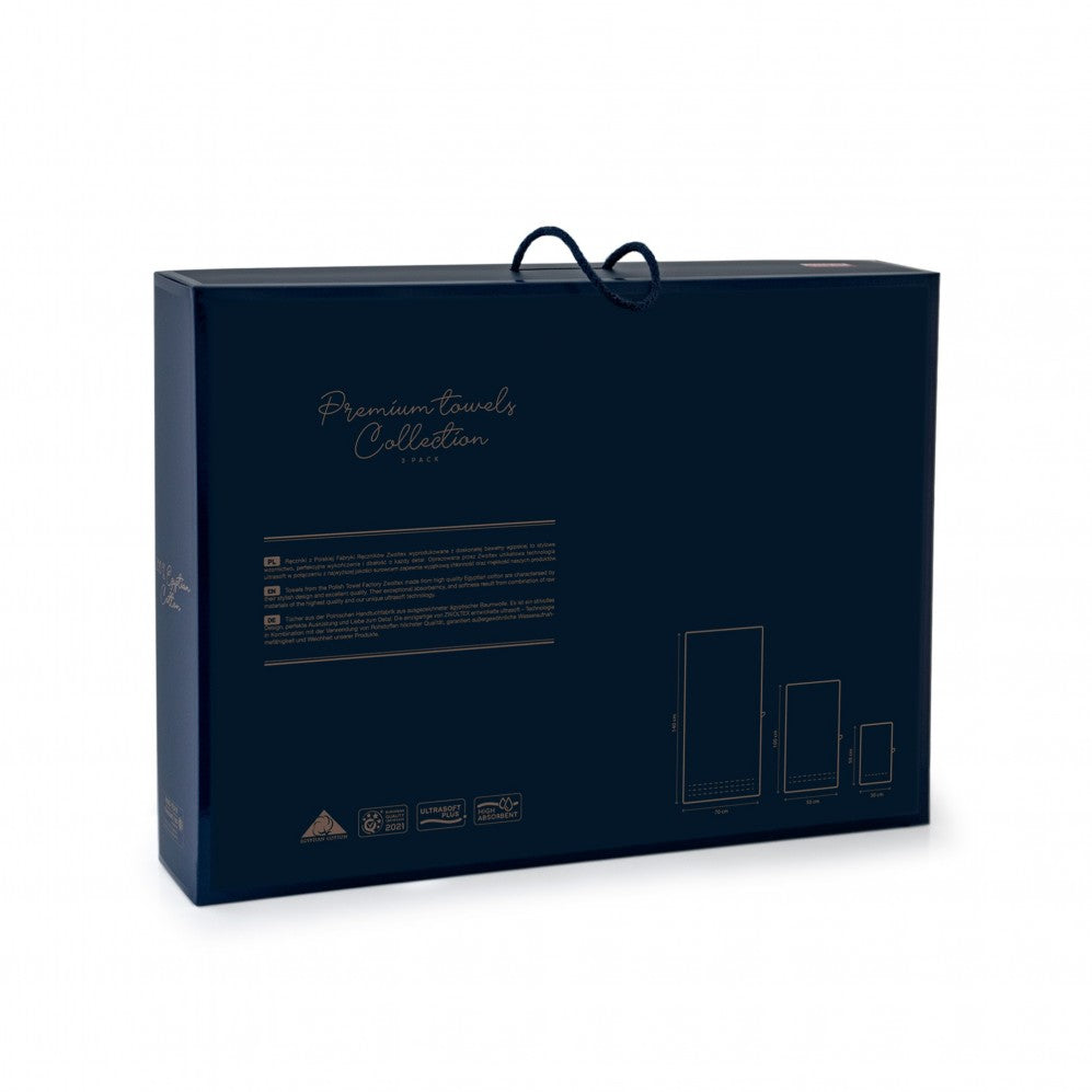 Set prosoape PAULO AB Albastru royal 30x50 50x100 70x140 500GSM