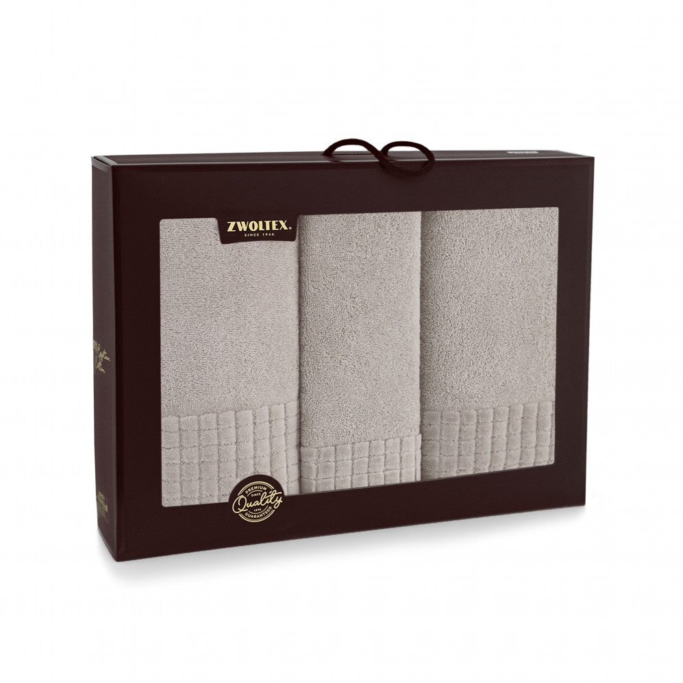 Set prosoape PAULO AB Bej 30x50 50x100 70x140 500GSM