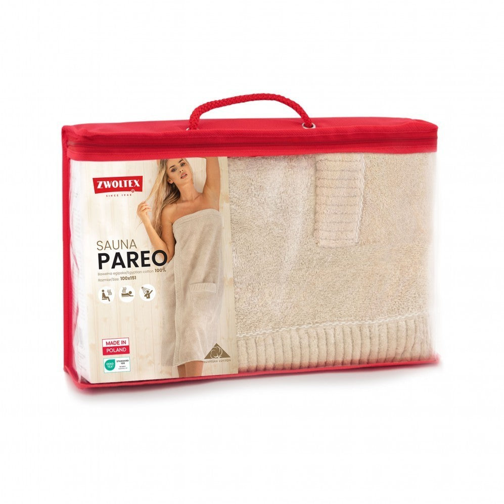 Pareo SAUNA Bej 90x140 400GSM Prosop Sauna