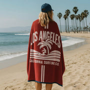 Prosop plajă LOS ANGELES bordo 100x160 380GSM