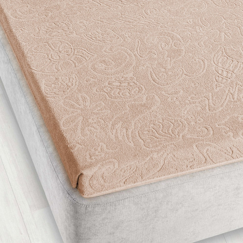 Cearșaf Jacquard Tulipan 6 Bej deschis 150x205 275GSM