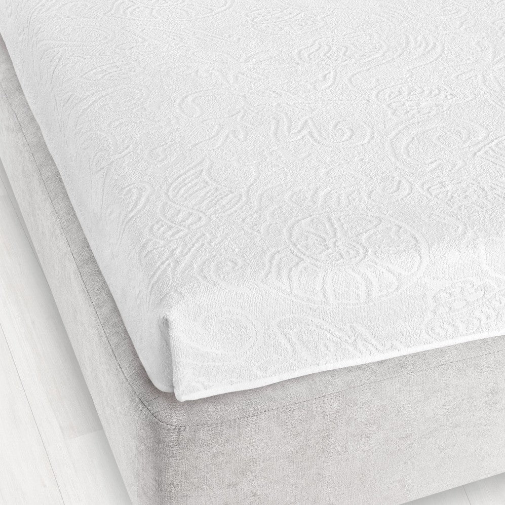 Cearșaf Jacquard Tulipan 6 Alb 150x205 275GSM