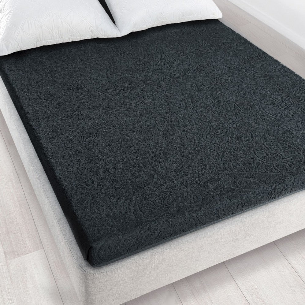 Cearșaf Jacquard Tulipan 6 Negru 150x205 275GSM
