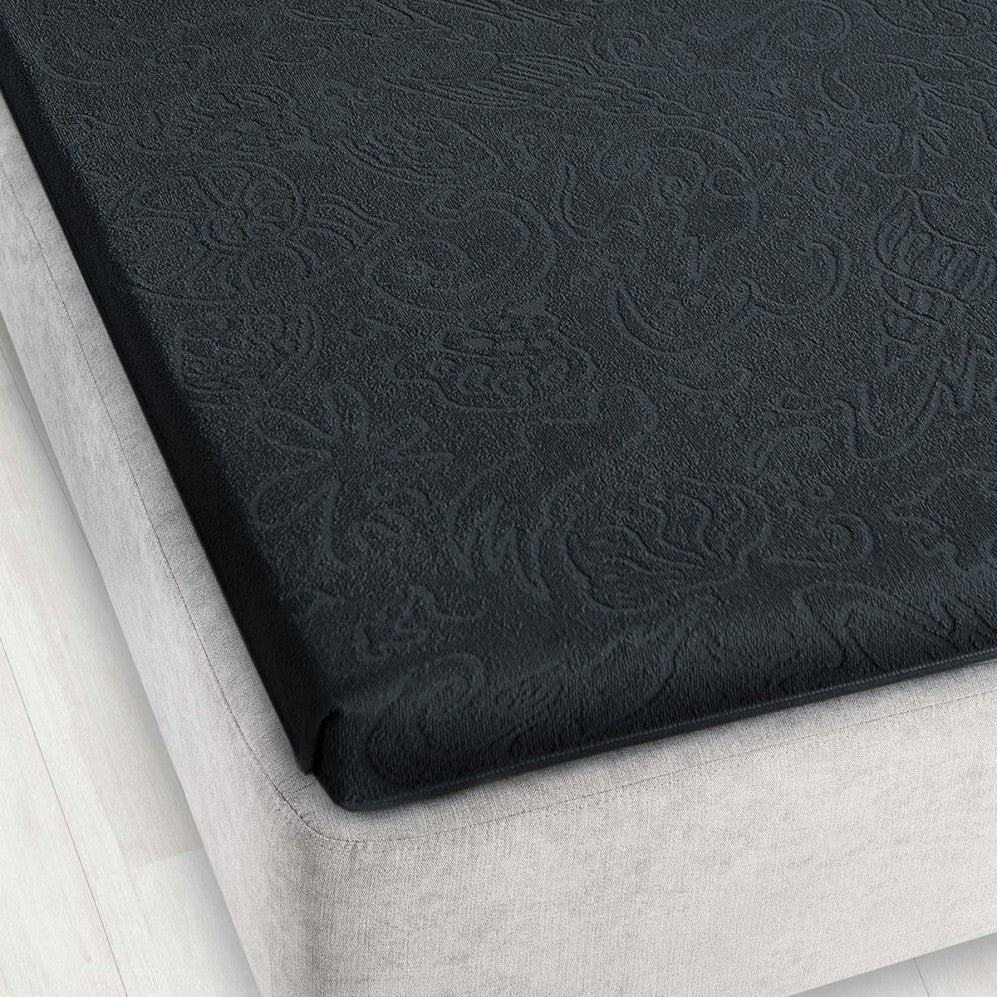 Cearșaf Jacquard Tulipan 6 Negru 150x205 275GSM