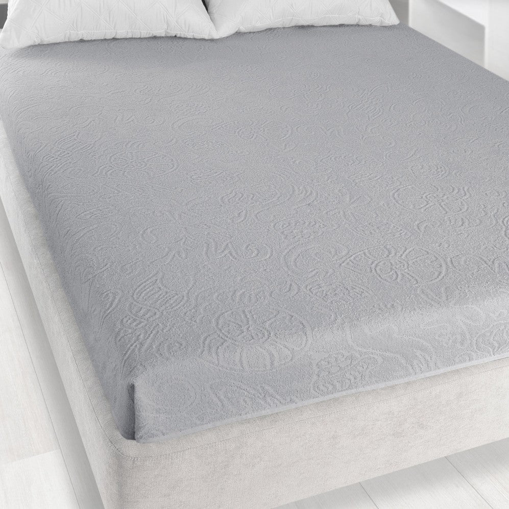 Cearșaf Jacquard Tulipan 6 Gri 150x205 275GSM