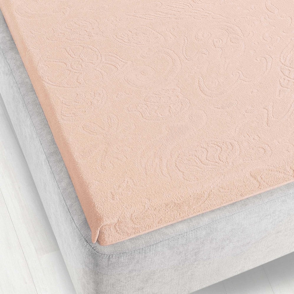 Cearșaf Jacquard Tulipan 6 Roz pudrat 150x205 275GSM