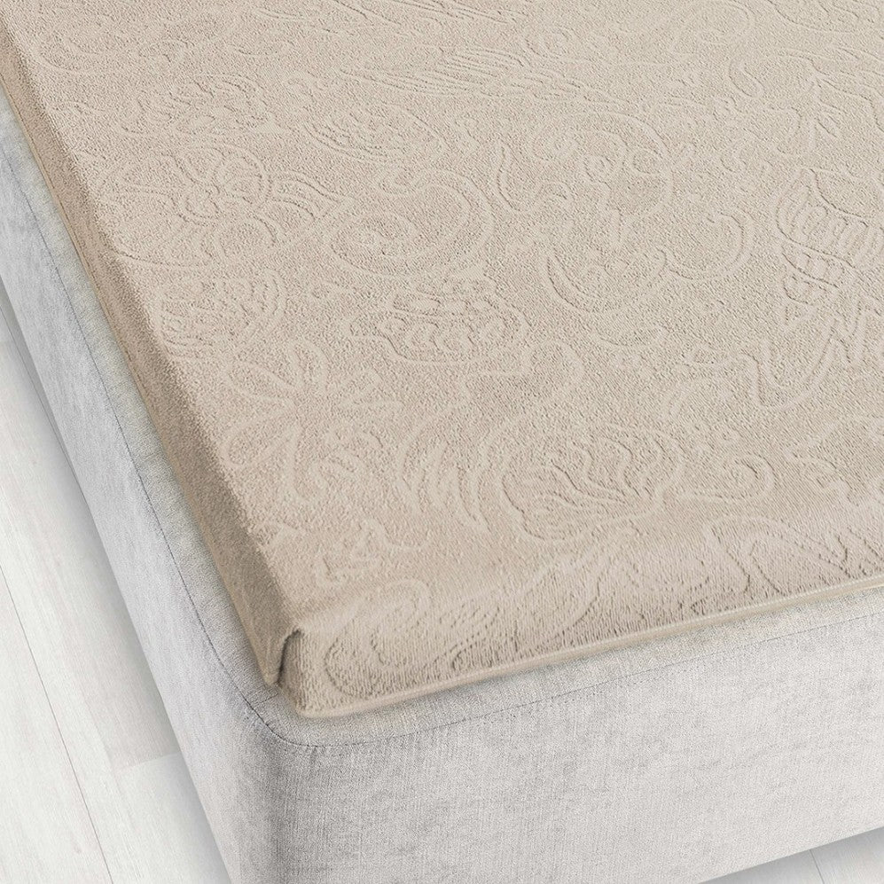 Cearșaf Jacquard Tulipan 6 Bej 150x205 275GSM