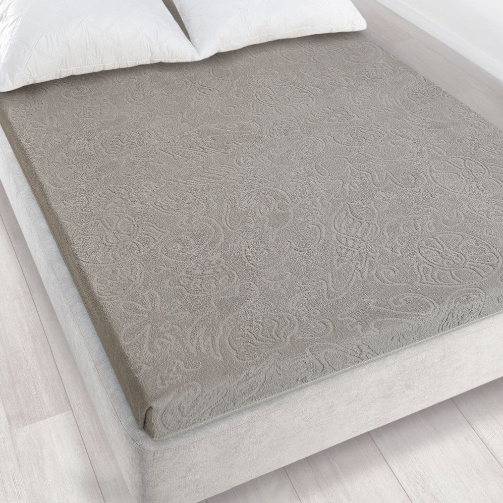 Cearșaf Jacquard Tulipan 6 Gri Închis 150x205 275GSM