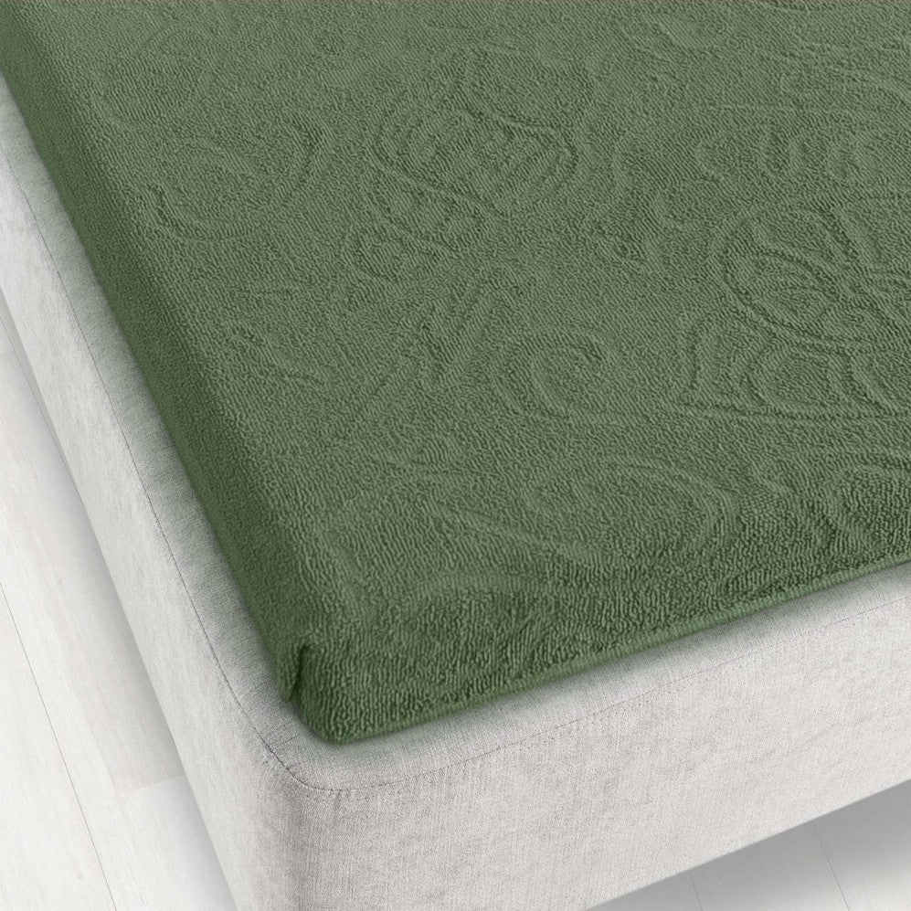 Cearșaf Jacquard Tulipan 6 Verde 150x205 275GSM