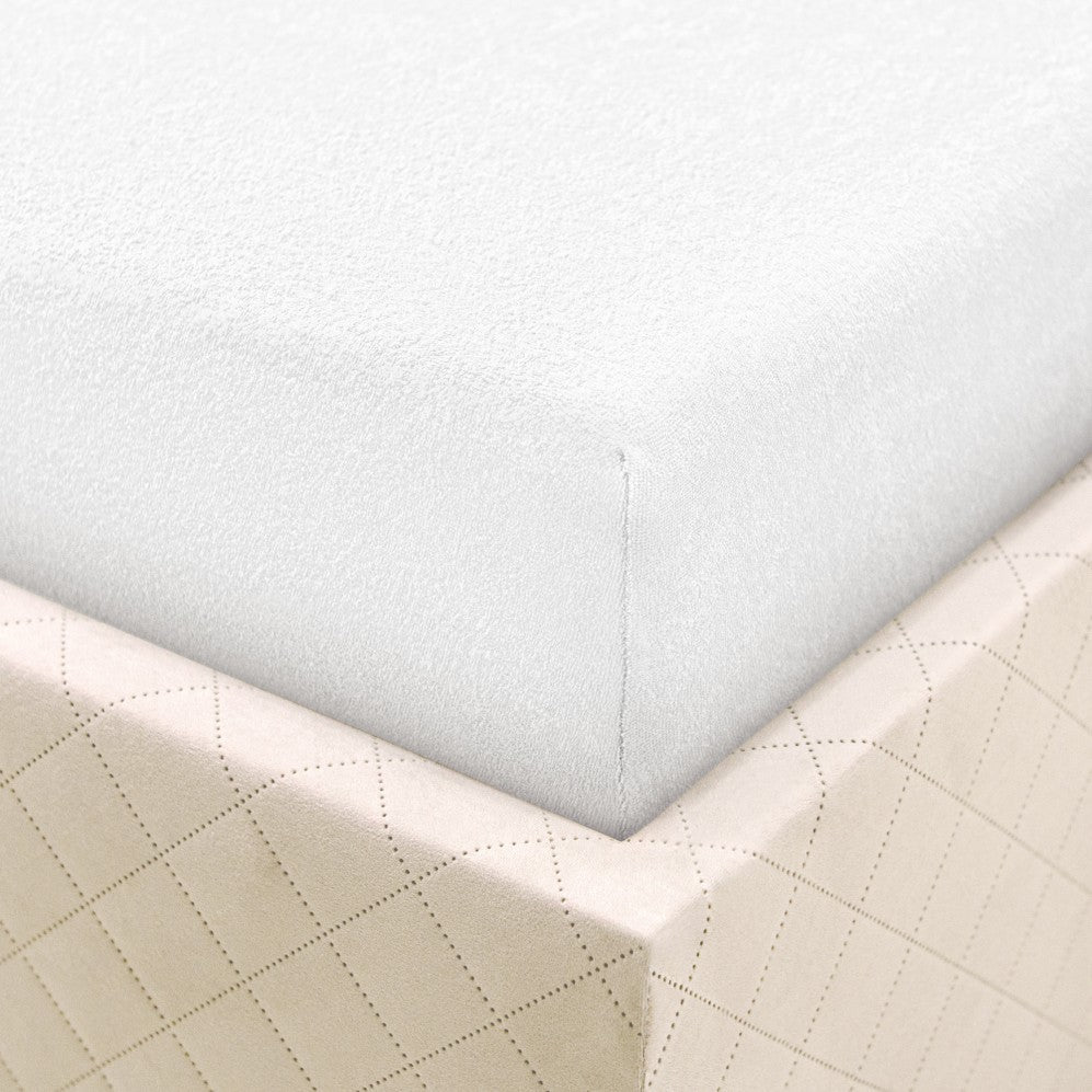 Cearșaf cu elastic TERRY Alb 200x220